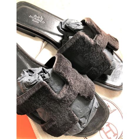 hermes mink sandals